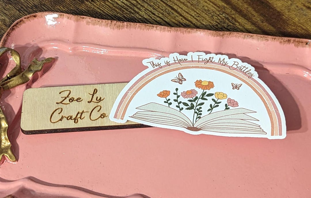Open Book Vinyl Sticker - Etsy