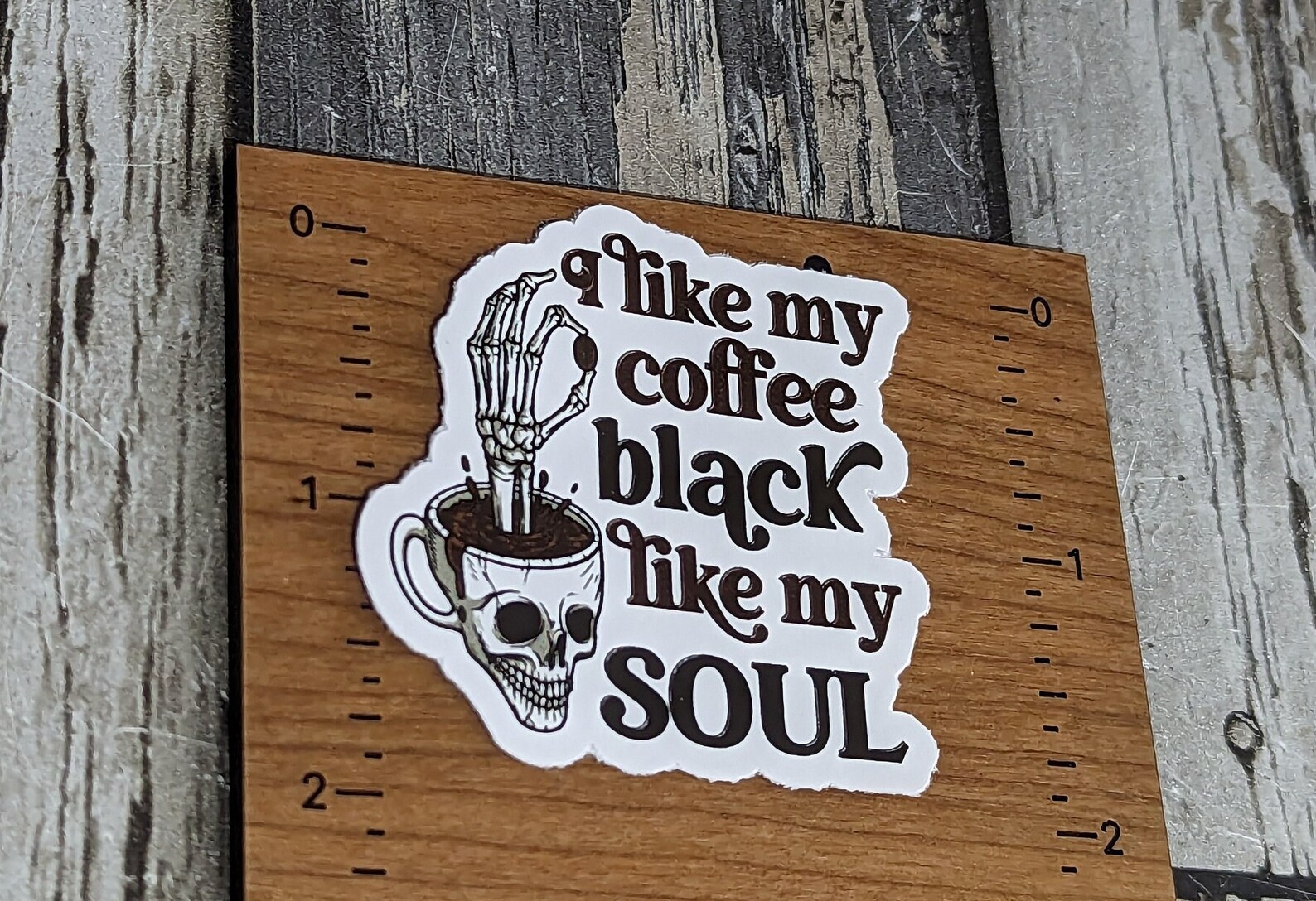 Black Coffee Vinyl Sticker - Etsy