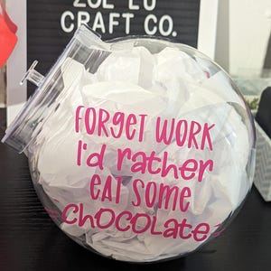 Custom Snack Quote Acrylic Candy Jar