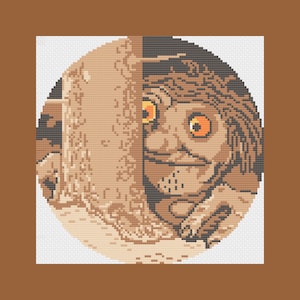 Troll Cross-Stitch Pattern (after John Bauer)