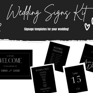 Wedding Signage Black & White