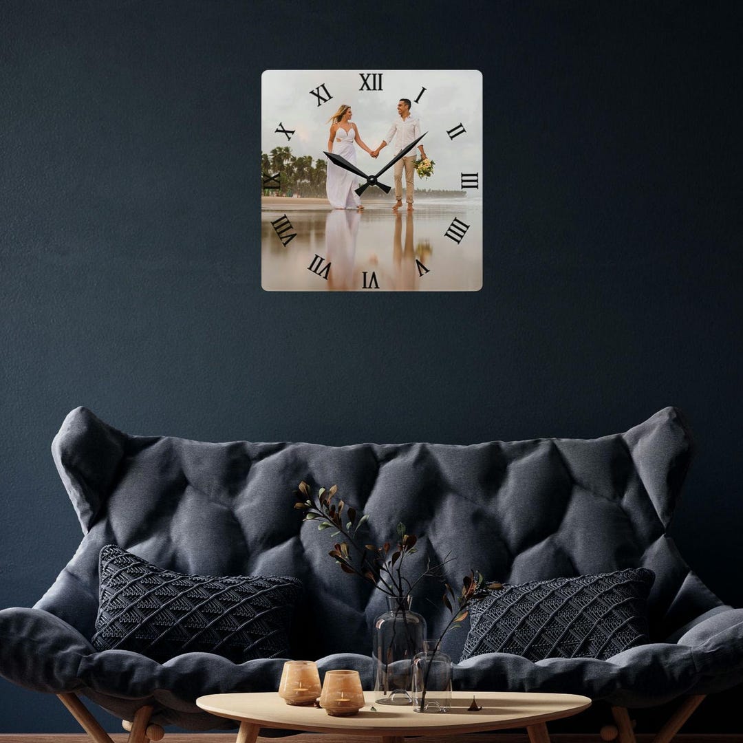 Customised Clocks Personalized Photo Wall Clock: Custom Acrylic Clock - Etsy