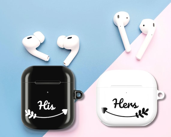 Matching Couples AirPod Cases: His Hers Personalized Headphone