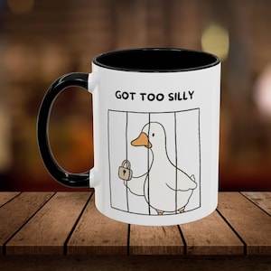 Funny Silly Goose Coffee Mug: Quirky Animal Lover Gift
