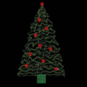 Choinka projekt haftu komputerowego Świąteczne wzory haftu Natychmiastowe pobieranie Boże Narodzenie zdjęcie 4