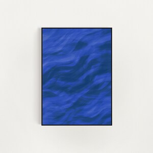 Night Water - Abstract Wall Art, Minimal Print, Blue Wall Art, Waves, Abstract Painting, Printable, Ocean Prints, Digital Download