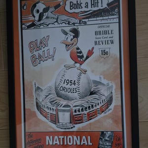 Orioles 1954 Program Poster