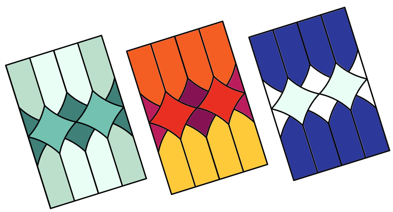 Stained Glass Pattern - SVG PDF Download - Etsy