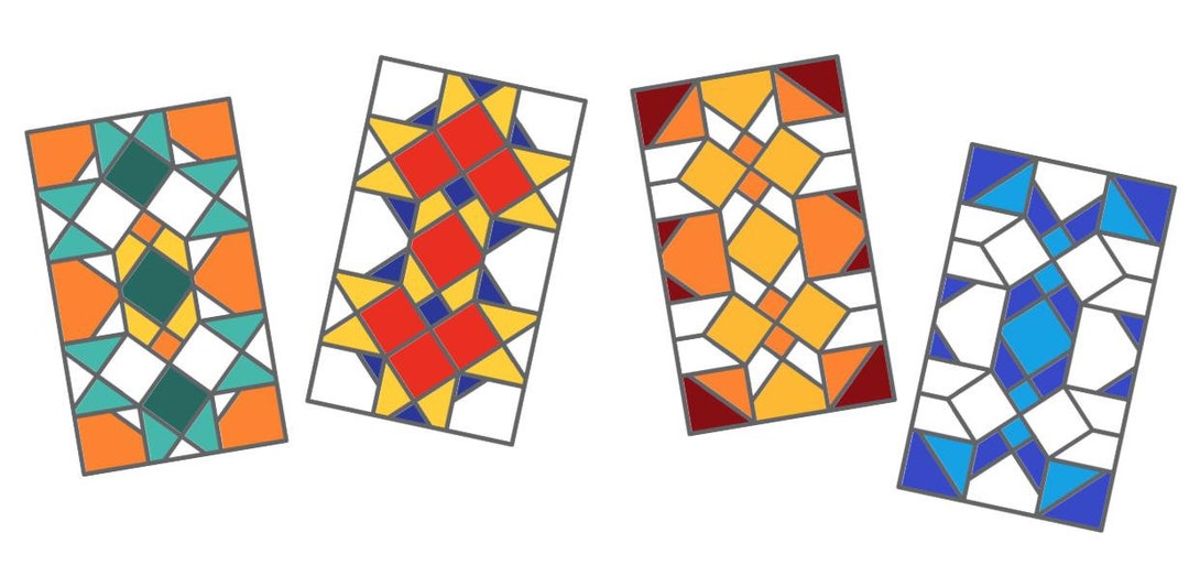 Stained Glass Pattern SVG PDF Download Bundle - Etsy