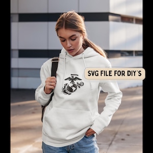 Eagle, Globe, and Anchor SVG for Cutting Machines and Cross Stitch PDF