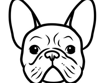 File Bundle: French Bulldog Available In Jpg, Svg, Png, And Cross Stitch Pattern Pdf