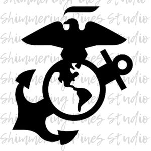 Eagle Globe and Anchor SVG, PNG, Jpg, And 2 Cross Stitch Pattern PDF