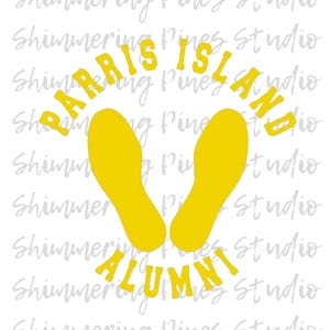 Parris Island Alumni Yellow Footprints SVG and PNG