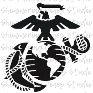 Eagle, Globe, and Anchor SVG and Cross Stitch Pattern PDF 3 For 1 SALE