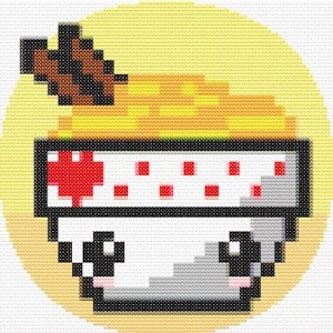 Pdf-bestand met Pixel Ramen-kruissteekpatroon