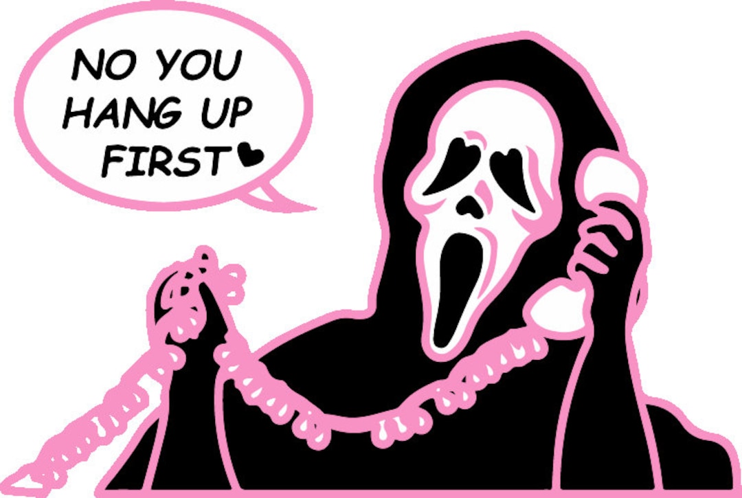 Ghostface no, You Hang up First Humorous Cross Stitch Pattern, Instant