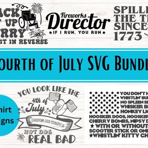 Fourth of July SVG Bundle, 5 Funny Designs