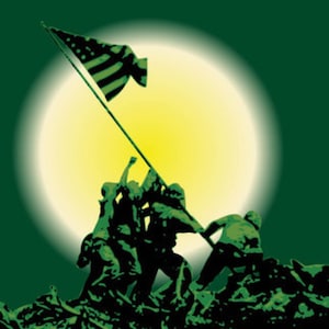 Iwo Jima Flag Raising Cross Stitch Pattern PDF