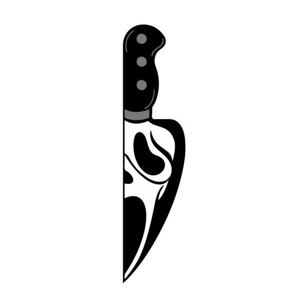 Ghostface Knife Beginner Cross Stitch Pattern, Instant Download PDF