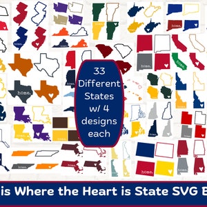 Home Is Where the Heart is State Pride SVG Bundle
