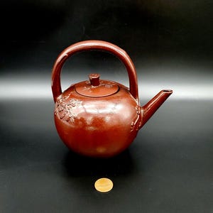 Antique Victorian Minton Brown Cherry Blossom Teapot All Date & Pattern Marks *