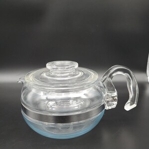 Vintage Pyrex Flameware Six Cup Tea Pot  8336-8 U.S.A Made