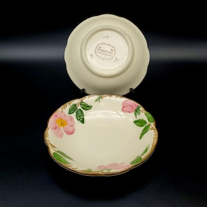 Juego de cuencos vintage franciscanos con rosas del desierto y bayas, marca TV, 13,4 cm