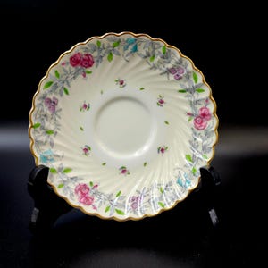 Minton PRINTEMPS Orphan Saucer England #5370 c.1939-1969  Floral
