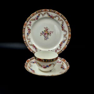 Antique Aynsley Minton Rose #5279 Fine Bone China Teacup & Saucer and Plate
