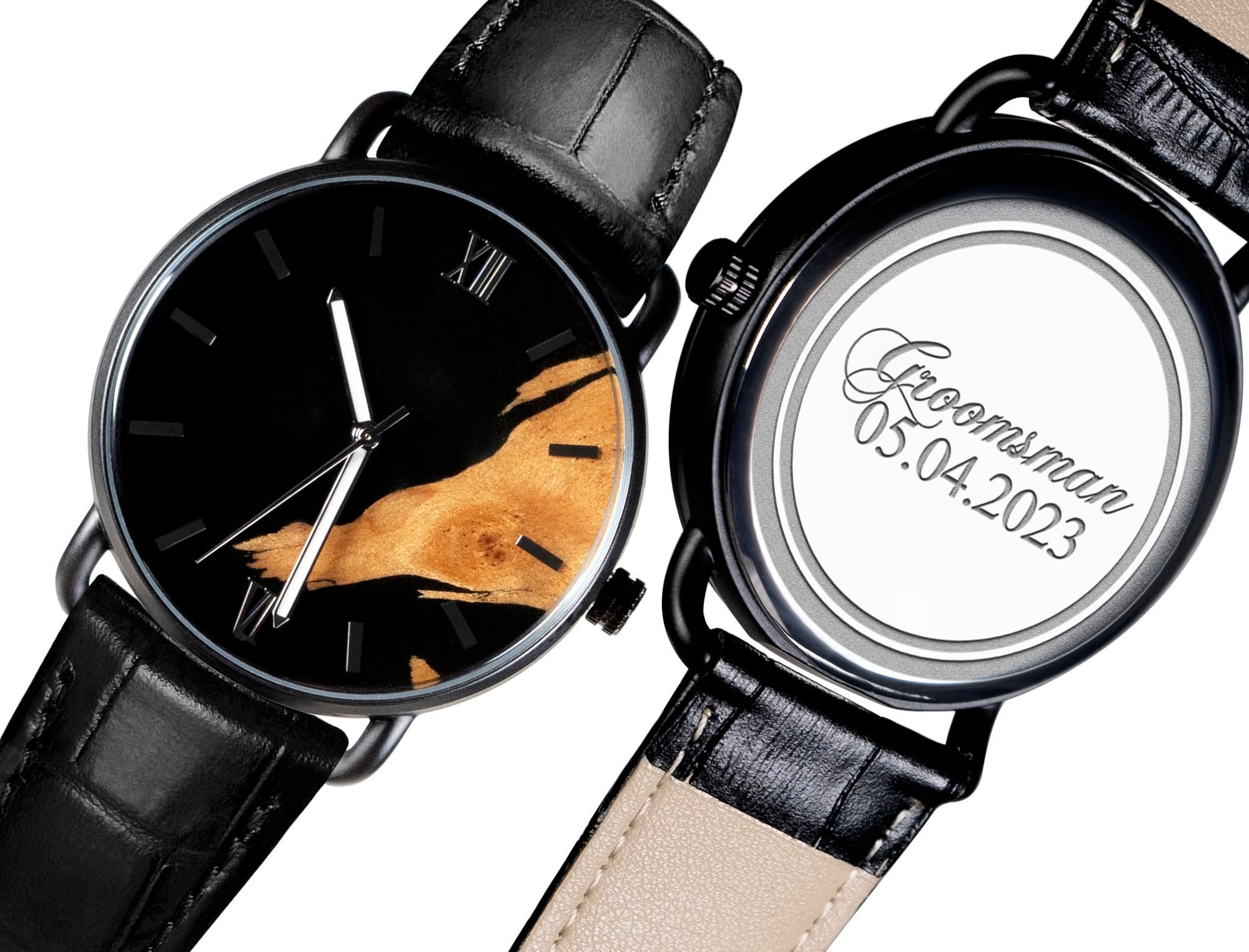 Wood Watches for Men, Groomsmen Watches, Custom Mens Watches, Engraved
