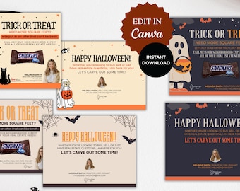 Realtor Halloween Trick or Treat Doorknocking/ Farming card