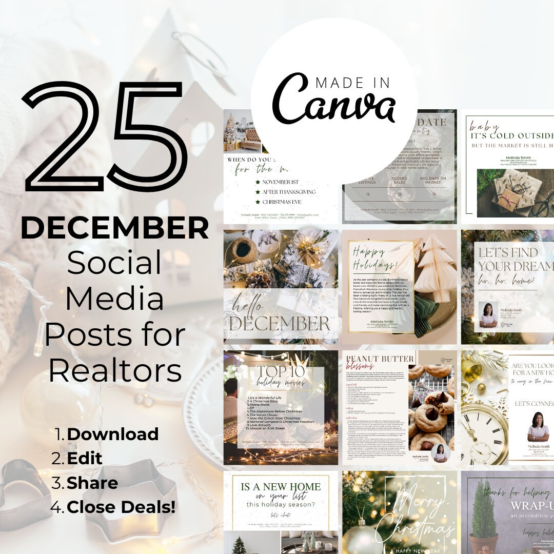 25 December Realtor Social Media Posts | Real Estate Farming | Real ...