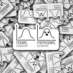 Paranormal distribution math STICKER math, For Water Bottles, Laptops, Planners, Phone Cases, Durable, Perfect for Gifting