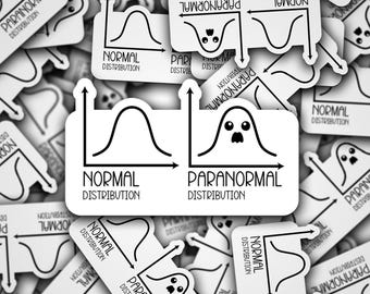 Paranormal distribution math STICKER math, For Water Bottles, Laptops, Planners, Phone Cases, Durable, Perfect for Gifting