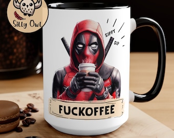 Deadpool Coffee Mug: Fuckoffee Funny Novelty Gift (11oz 15oz)