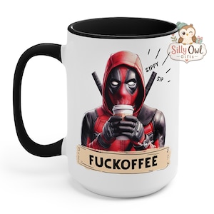 Anti-Hero Coffee Mug: Fuckoffee Funny Novelty Gift - Superhero Fan Gifts (11oz 15oz)