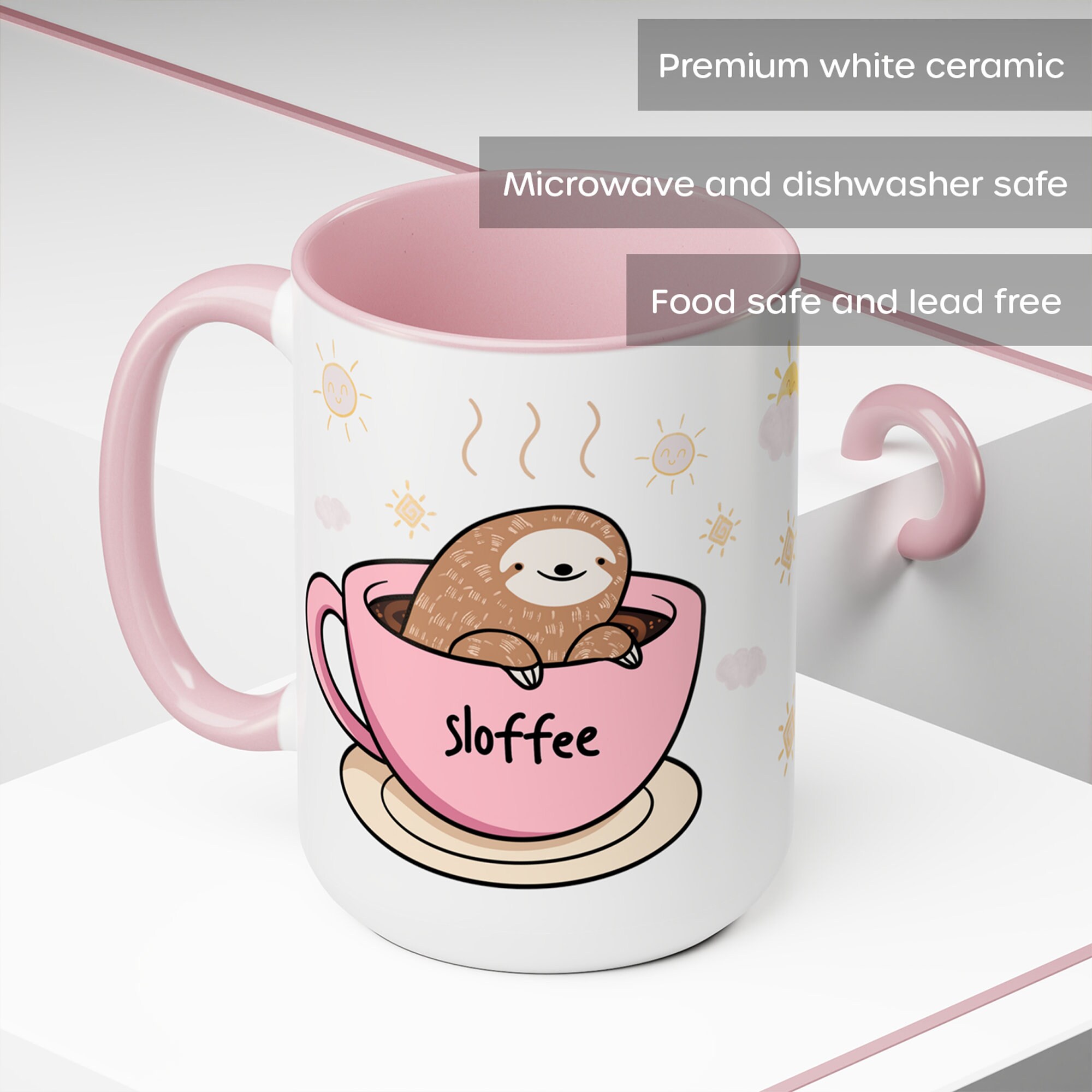 Tazza Regalo Sloffee 330ml: Ceramica Stampata Fronte/Retro, Confezione Regalo Inclusa | Lavabile In Lavastoviglie