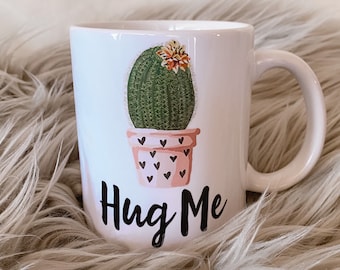 Hug Me Kaktus Kaffeetasse: Geschenk für Pflanzenliebhaber