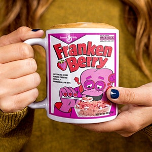 Franken-Berry Cereal Box Mug: 90s Vintage Monster Gift