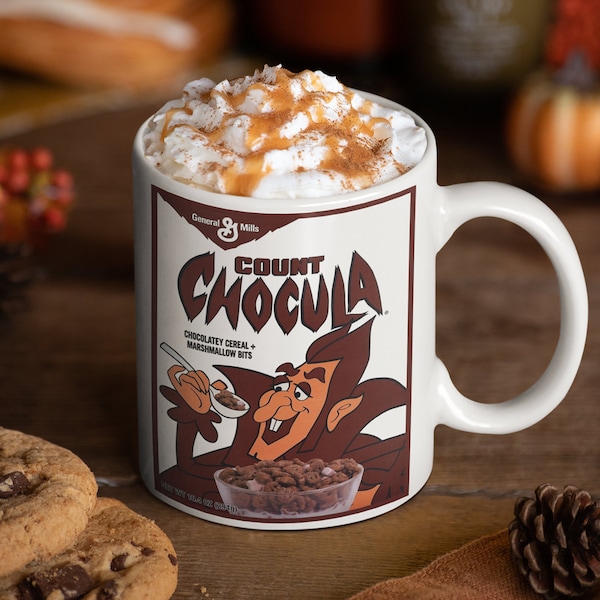 Count Chocula Coffee Mug: Vintage Cereal Novelty Gift