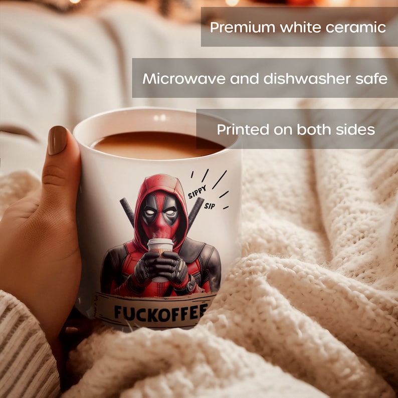 Deadpool Coffee Mug | FUCKOFFEE by Silly Owl Gifts