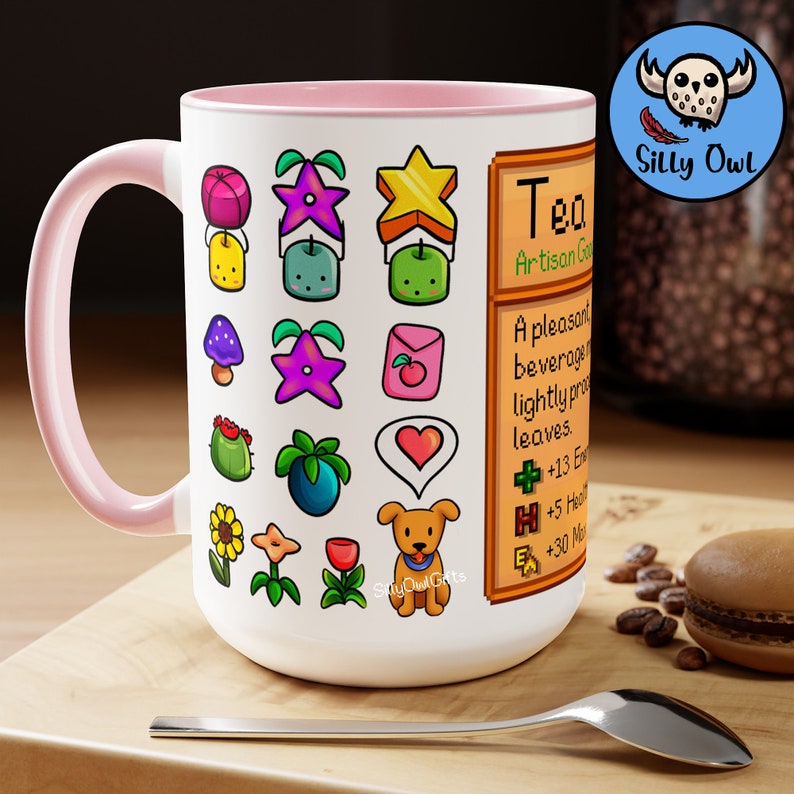 Stardew Valley Coffee Mug | Stardew Valley Tea Ingredients | By Silly Owl Gifts