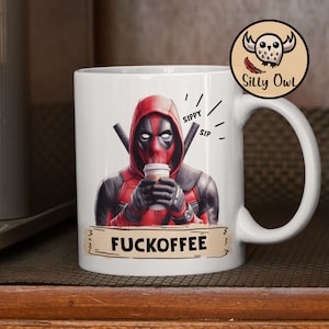 Deadpool Coffee Mug | FUCKOFFEE by Silly Owl Gifts
