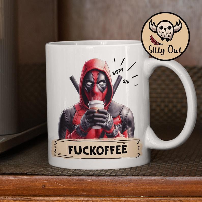 Deadpool Coffee Mug | FUCKOFFEE by Silly Owl Gifts