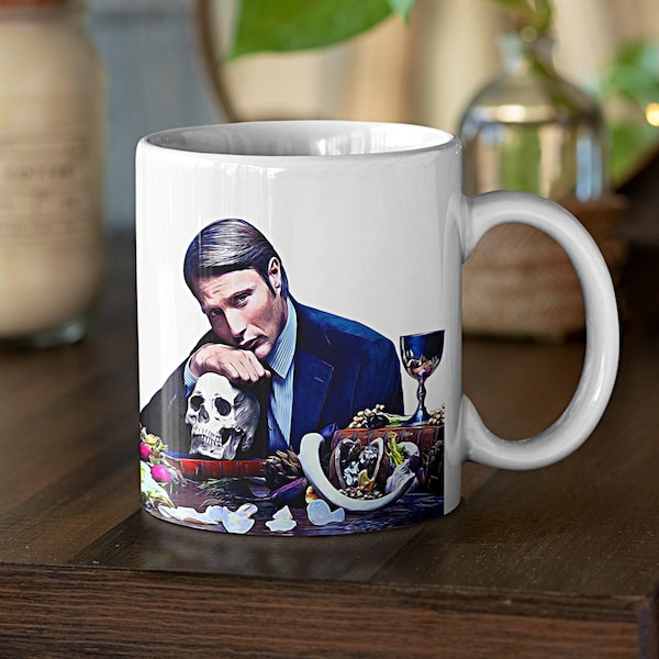 Hannibal Lecter Tasse | Lustige TV-Show-Tasse, Eat The Rude, Mads Mikkelsen, Stille der Lämmer, Bester Freund-Tasse-Geschenk, 11 Unzen und 15 Unzen Kaffeebecher