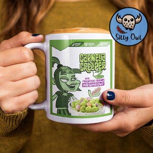 Carmella-Creeper Mug - Vintage Cereal Zombie - Monsters Novelty Gift - Unique - 70s Cereal Box - Cute Monster - Ceramic Coffee Tea 11oz 15oz
