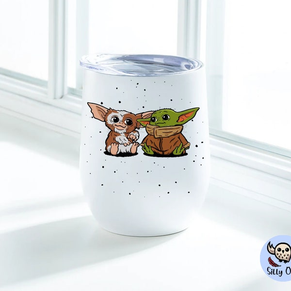 Best Friends Gift | Baby Alien and Gizmo Tumbler | Personalized Gifts for Friends | Gifts for Bestie | Best Friends | Stainless Steel 12oz