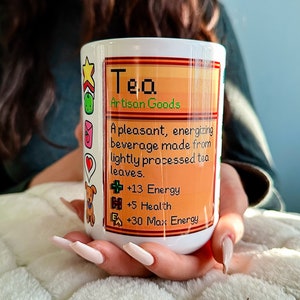 Stardew Valley Mug, Tea Ingredients, Stardew Valley Gift, Stardew Valley Game, Video Game Mugs, Gamer Cup, Coffee Tea Hot Chocolate -Ceramic