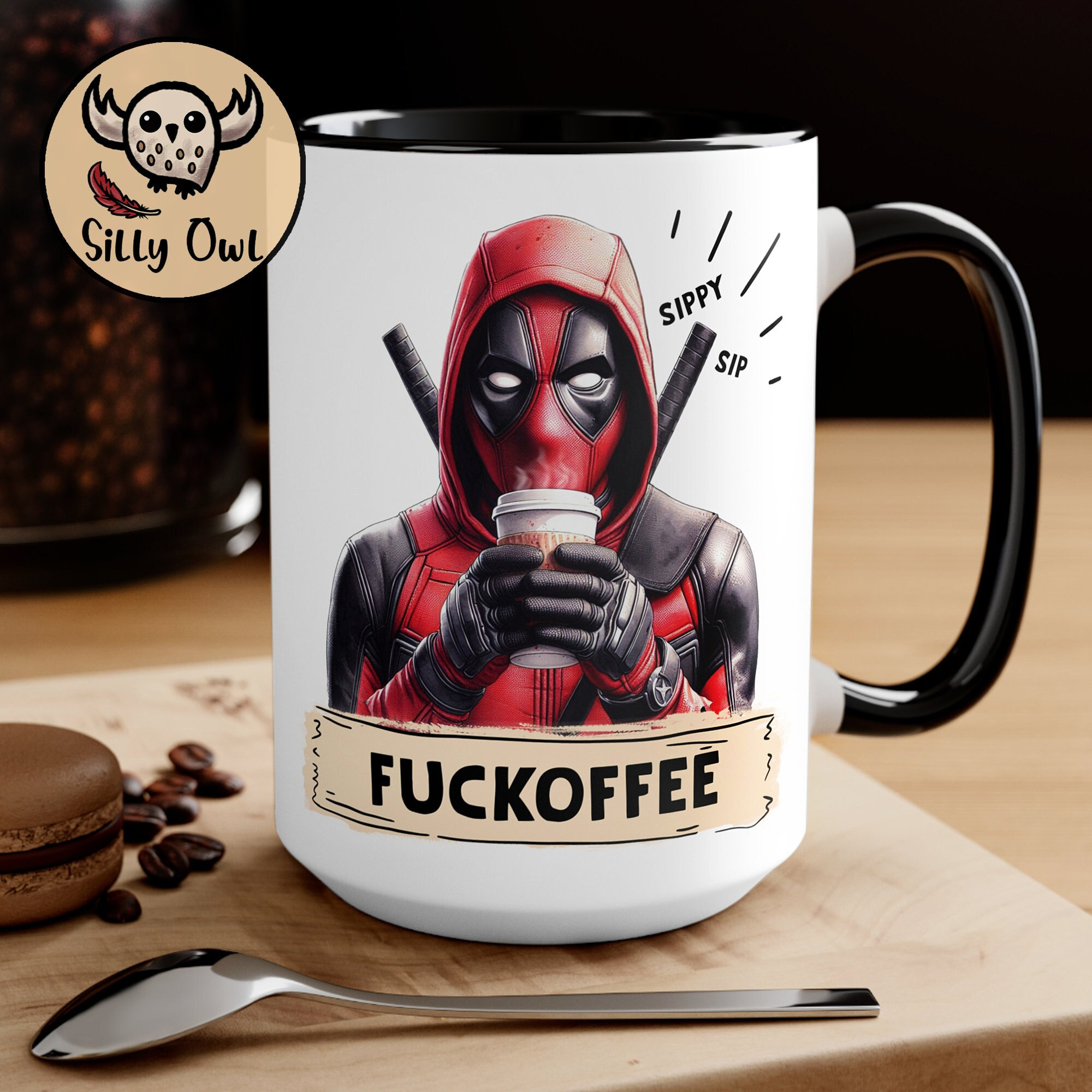 Deadpool Coffee Mug Fuckoffee Sippy Sip Funny Novelty Gifts