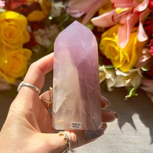 Brazilian Lavender Fluorite Tower - Rare and High Quality Yttrium Fluorite Ethically Sourced from Brazil